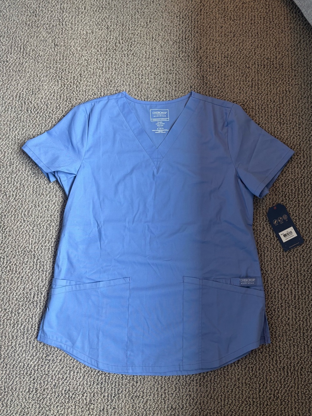 Cherokee ceil blue scrub top
